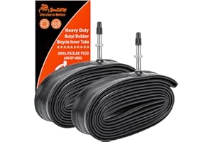 YunSCM 2PCS 45/57-406 20 pollice Camere d'aria 20x1.75/1.95/2.25 FV32mm Valve Compatibile Ispessimento 20 pollice bike Camere d'aria 20x1.75 20x1.95 20x2.0 20x2.10 20x2.125 20x2.25