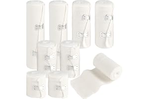 8 stycken elastiskt bandageset – 4 bredder (5/7/10/15 cm) 2 rullar vardera, fixeringstejp 4,5 m sträckt med metallklämmor