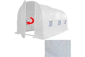 CROCODILE TRADING 5 Sizes Polytunnel"Strongest In It's Class" a fully Galvanised Structure with more Diagonal & Roof Bracing than all others. Metal Hinged Door | Multi-Window. (4m x 2m)