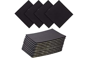 GENIE CRAFTS 10-Pack 6mm Adhesive Rubber Neoprene Square Padding Sheets, 6 x 6 Inches