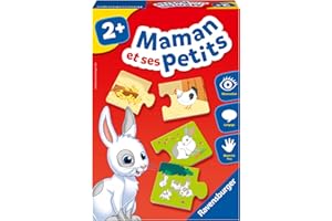 Ravensburger - Jeu Educatif - Maman et Ses Petits - Découverte des Animaux - Premier Jeu d'association - Puzzle Enfant Premier Age - A partir de 2 Ans - 24023