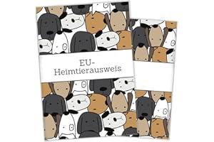 Wilhelm Fell Custodia per carta d'identità UE per animali domestici, personalizzabile per il tuo cane, idea regalo personale per i proprietari di animali domestici, custodia protettiva per la carta