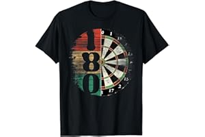 RETRO DART CHAMPION KING QUEEN DARTS ZUBEHÖR Retro Dartscheibe Dartboard 180 für Dartspieler Dart Herren T-Shirt