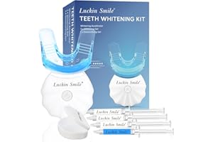 LUCKIN SMILE Kit Sbiancamento Denti Professionale, LuckinSmile Kit Sbiancante Denti, 3x3ml Gel Sbiancante Denti, 1x3ml Gel lenitivo, 5X Led, Rimuove Macchie e Riduce Sensibilità, per Sbiancamento dei Denti