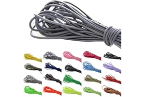 Roban Fashion 10 m elastische Gummikordel 3mm Gummischnur Elastische Kordel Hutgummi Auswahll aus 32 Farben,Blaugrau