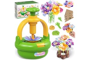 TINGINGYULI Kunsthandwerk-Set für Kinder im Alter von 4 bis 8 Jahren, Stoffblütenstrüße DIY-Spielzeug,Exklusive Blumensträuße für Mädchen im Alter von 3 bis 9 Jahren und Geburtstagsgeschenke (EU Green)