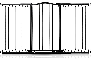 Bettacare Extra Tall Curved Top Dog Gate, 161cm - 170cm, Matt Black, Extra Tall 100cm in Height, Pressure Fit Pet Gate for Dog and Puppy, Pet and Dog Barrier, Easy Installation