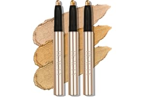 XINYUNXIN 3 Couleurs Bâton d'Ombre à Paupières, Set de Crayons d'Ombre à Paupières Multi-Couleurs, Kit de Maquillage pour les Yeux, Naturel & Shimmer Shades Contour Stick, Set de Maquillage pour Femmes (#D)