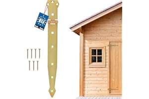 KOTARBAU® Cerniera 300 mm cerniera per porta cerniera per cancello nastro zincato cerniera a croce cerniera superiore in acciaio inossidabile cerniera decorativa dorata