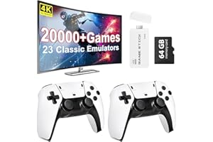 PZNETUE Console de Jeux Rétro, Console Retro Gaming 21.000+ Jeux Classiques, 2 Manettes sans Fil, Plug & Play HDMI, Mini Arcade pour Famille et Adultes (Max-X1)