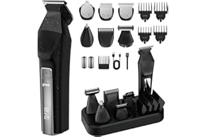 Yineel HC600 Beard Trimmer Men, All-in-One Cordless Grooming Kit, Waterproof Shaver Electric Razor for Men Face Mustache Body Nose Hair Clipper, Precision Blades, Gifts for Husband Father