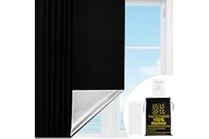 ‎ISOVNUS Fenster Verdunkelung 3m x 1,45m, 100% Gardinen Lichtundurchlässig Sonnenschutz Dachfenster Verdunkelungsfolie, Reise Verdunklungsrollo Ohne Bohren Abdunkeln Verdunklungsstoff mit 30 Stück Saugnapf