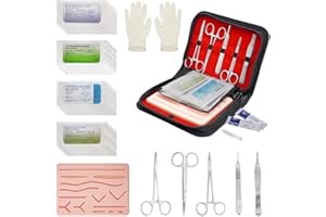 PRECIPETTE Kit de Sutura para Práctica 35pcs Set de Sutura Quirúrgica 24 Hilos de Sutura Set de sutura-Medicina Regalos para Estudiantes de Medicina (Sólo Educación)