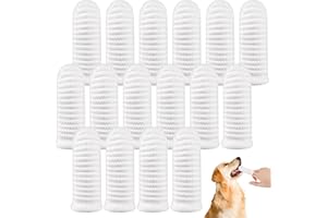 Ailvor 16 Stück Hundezahnbürste, Fingerzahnbürste Hund, Hundezahnbürste Fingerling Wiederverwendbar, Pet Finger Zahnbürste für Hunde Katzen Zahnpflege, Zahnreinigung Anti-Plaque Haustierzahnbürste