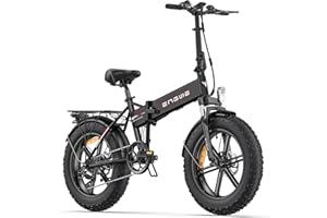 ENGWE Bici Elettrica Pieghevole,20"×4.0" Fat Tire 7 Velocità Bicicletta Elettrica da 48V 13Ah Batteria Rimovibile, Autonomia di 50-120 km E-bike da per Ogni Terreno & MTB & Spiaggia & Neve