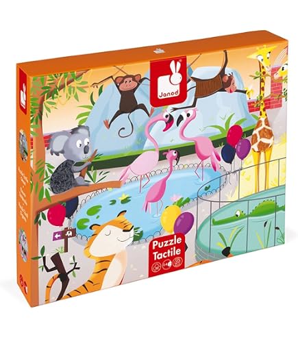 Janod – 4 Puzzles évolutifs Animaux De La Ferme (6-9-12-16 Pièces), Fabriqué En France, Dès 24 Mois, Valisette Transport