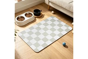 2 St Matta Under Matskål Hund, Matskål Underlägg 50x30cm | Matta Under Matskål Hund med absorberande yta och halkfri gummibaksida för en ren och stabil matplats