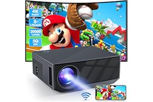 ZDK Mini Videoprojecteur,projecteur Video Portable Native 1080P,Retroprojecteur Home Cinéma 20000 lumens,Compatible iOS/Android/PC/PS5/TV Stick/HDMI/USB(Gris)