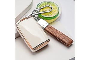 ontto Custodia per chiave auto, adatta per Mazda 3 Alexa CX-30 MX30 CX30 MX5 Miata RF CX5 CX8 CX9 CX4 2019 2020, accessorio per telecomando auto, portachiavi in TPU, colore beige