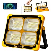 Faro LED Ricaricabile 150W ERAY - Doppio Pannello Solare - 4 Modalità/Luce SOS - Batteria 9000mAh IP66 - Per Cantieri Ed Emergenze - Foto 3