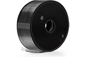 0,8mm² Cavo Elettrico, THUN-CT 18 AWG Cavo Piatto 50m, 2 Conduttori, Rame Stagnato, Isolamento PVC, 300V, -20℃ a 80℃, Per Elettrodomestici, Elettronica DIY, Strisce LED, Automobili