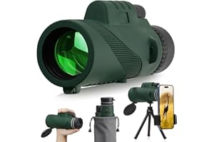 JOCOSA 12x50 Monocular Telescope with BAK4 Prisms&FMC Lens, Portable Mini Telescope with Smart Phone Adapter Tripod, Waterproof Compact HD Monoculars for Adults Bird Watching Traveling Hunting