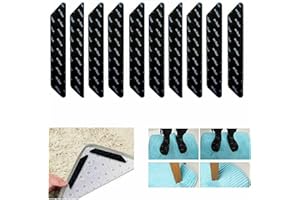 Buy-Simplicity® 10pcs Rug Gripper Anti Slip Grips Washable - Reusable Rug Tape - Double Sided Non-Slip Carpet Gripper Pads- Stickers Rugs Black