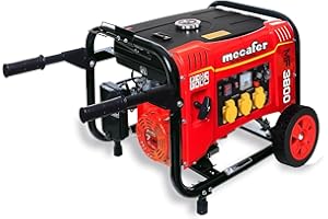 Mecafer 450138 MF3800 Groupe électrogène sur roues 3500 W Rouge