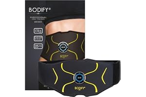 Bodify® EMS Stimulateur Abdominaux Max - Stimulation ciblée des Muscles abdominaux ! - Renforcement Musculaire - Ceinture Abdominale - Appareil de Stimulation des Muscles abdominaux - L'ORIGINAL