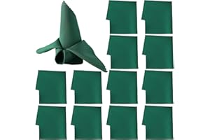 GmeDhc 12 servilletas de tela verde, 48 x 48 cm, servilletas de tela, para hotel, almuerzo, restaurante, Navidad, bodas, eventos y fiestas