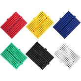 ELEGOO 6 Pieces Breadboard Board Prototype Solderless with 170 Points Made in PCB Board Breadboard Proto Shield Distribution