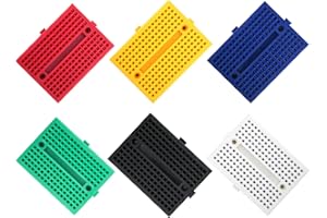 ELEGOO 6 Piezas Breadboard Placa Prototipo Sin Soldaduras con 170 Puntos Realizado en PCB Junta Breadboard Proto Shield de Distribución Bloques de Conexión para Arduino UNO R3 Mega 2560 Nano