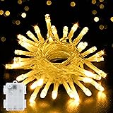 cshare Le più recenti lucine a batteria a LED, 3M/9.8Ft 30 LED Scatola batteria impermeabile IP65 con timer, decorazione per 