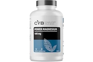 CYB COMPLETE YOUR BODY CYB | Magnesio Completo 400mg Integratori di Magnesio Puro ad Alto Dosaggio - 365 Compresse per 1 Anno - 1 Compressa al Giorno - Integratore Vegano - senza Zucchero né Lattosio né Glutine