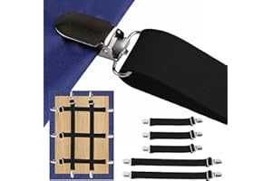 SZSMW Confezione da 5,Ferma Tovaglia - Tovaglia da Esterno Clip - Fermatovaglia con Cinghia Nascosta - per Fissare Le Tovaglie, Design Nascosto, Facile da Installare E Rimuovere (Nero)