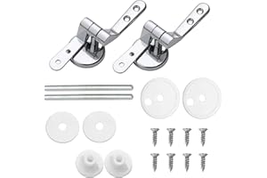 GeekerChip Cerniere Sedile WC Coppia(2020 Nuovo),Cerniera Riparazione per Tavoletta del Water con Dadi e Rondelle