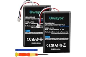 Uwayor Pack de 2 baterías de 4000 mAh para mando PS5, LIP1708, repuesto para Sony Playstation 5 DualSense CFI-ZCT1W Wireless Controlle