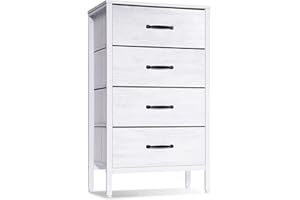 LYNCOHOME Cómoda con cajones de tela, aparador de TV con 4 cajones de tela, armario de almacenamiento, armario con cajones, muebles organizadores para dormitorio, cocina, oficina, pasillo