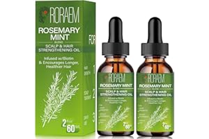 RORAEM Rosemary Oil for Hair: Ätherisches Rosmarinöl Nährt Füllt Das Haar und Repariert Trockenes Haar (2 Pcs)