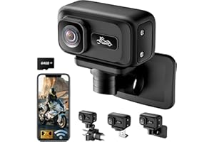SecuraLen Action Cam Motorrad, 2K & 120° Weitwinkel Motorrad Kamera WLAN, G-Sensor-Kollisionssperre Dashcam Motorrad mit IP65 für Motorräder, E-Bikes und Outdoor-Sportarten