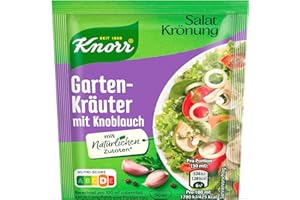 GENÉRICO Violet Garten-kräuter Salat-krönung - Alemania Mezcla de aderezo con ajo y hierbas de jardín, 5 sobres - Compatible con Knorr - 55g