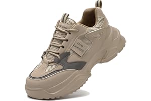 AUXDIQ Scarpe da Lavoro Antinfortunistiche Donna Leggere Protettive TraspirantePunta in Acciaio