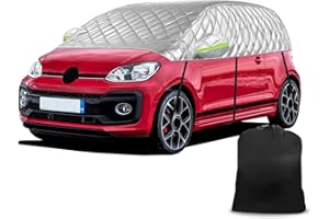 ‎OPALTOOL Opaltool Halbgarage Auto Kompatibel mit VW UP SEAT MII Skoda Citigo 2011-2025, 6-Lagige Halbabdeckung mit Haken, Reflektierendem Streifen und Ohrkappen zum Schutz vor Schnee, EIS und Frost