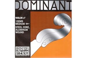 THOMASTIK-INFELD Cordes Thomastik Violon Dominant Noyau plein nylon Mi Alu. Filé. Boucle. 4/4; Moyen