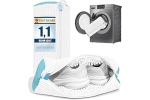 HUPIRCT 2pcs Schuhwaschbeutel, Waschmaschine Schuhwaschbeutel, Wiederverwendbar, 360-Grad-Reinigung, Unsichtbarer Auto-Lock-Reißverschluss, Geeignet für Alle Waschmaschinen und Schuhe