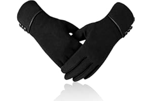 DIGITEK Women's Touch Screen Gloves - Winter Warm Gloves Ladies thermal Touchscreen Full Finger Mittens Windproof Lined Thick Warmer Gloves for Women Girls Phone Driving Gifts UK