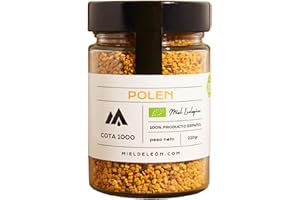 MIEL COTA 1000 Polen de Abeja natural. En envase de 220grs. Polen de abejas origen España 100%. Pequeño tesoro alimenticio que las abejas extraen de diversas flores. Miel de Leon.