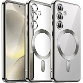CONSTRAIN - Samsung Galaxy A54 ile uyumlu Kılıf Magsafe ile uyumlu Wirelles Şarj Destekli Parlak Renkli Kenarlı Arkası Şeffaf