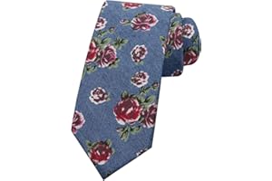 Mantieqingway Men's Krawatte mit Blumenmuster Necktie