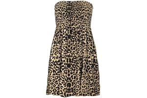 LUXE DIVA New Womens Ladies Sheering Strapless Bandeau Dress Jersey Plus Size Boobtube Top Dress UK 8-22